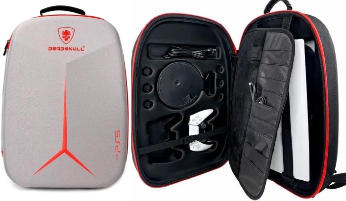 کیف DeadSkull برای PS5 PRO/FAT طوسی - تصویر 3